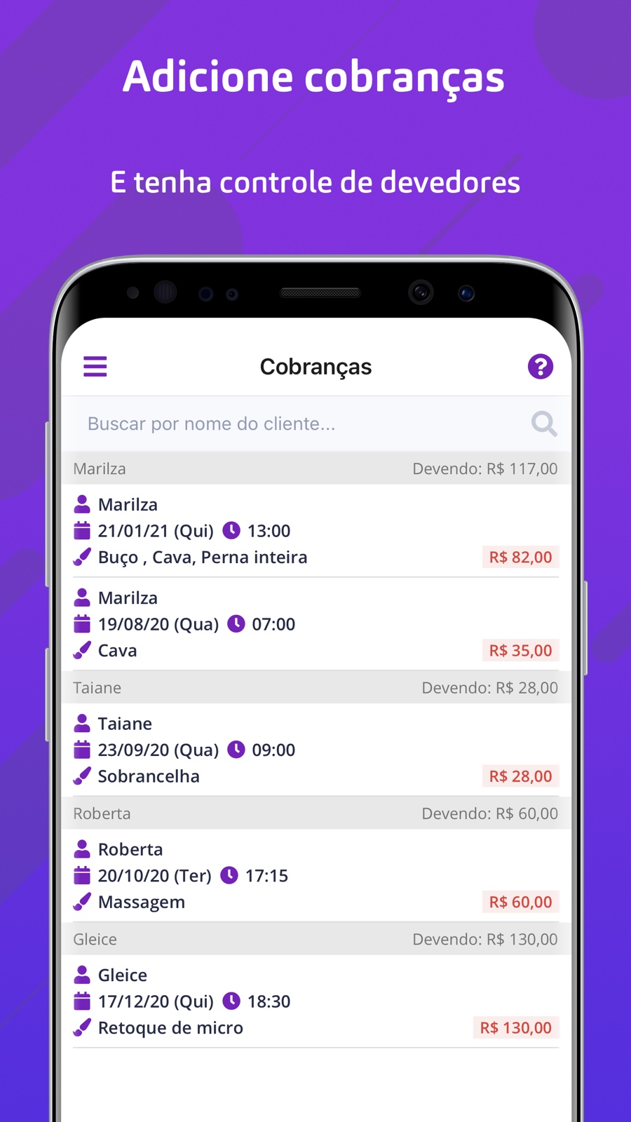 Screenshot de Exemplo